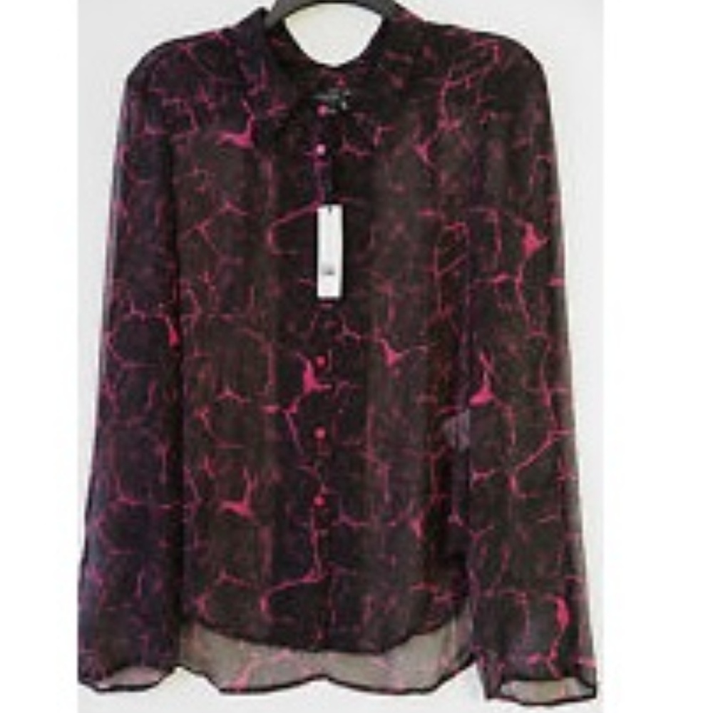 THEYSKENS' THEORY sheer silk button-front blouse